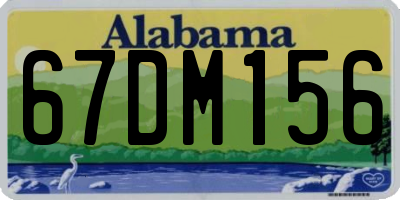 AL license plate 67DM156