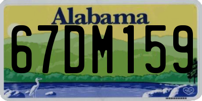 AL license plate 67DM159