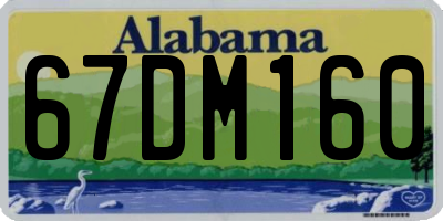 AL license plate 67DM160