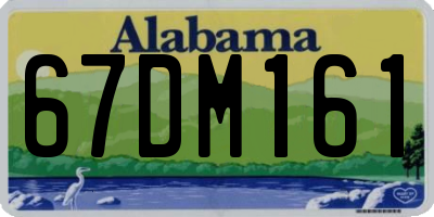 AL license plate 67DM161