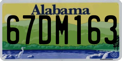 AL license plate 67DM163