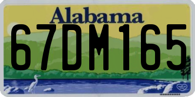 AL license plate 67DM165