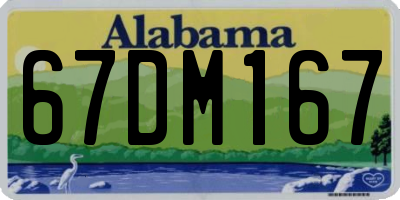 AL license plate 67DM167