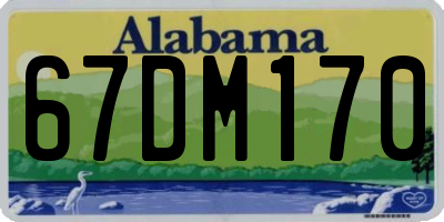 AL license plate 67DM170