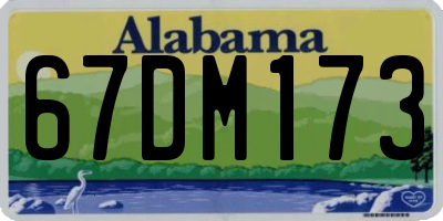 AL license plate 67DM173