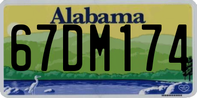 AL license plate 67DM174