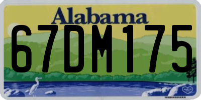 AL license plate 67DM175