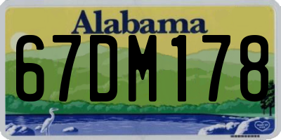 AL license plate 67DM178