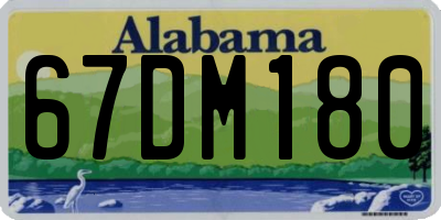 AL license plate 67DM180