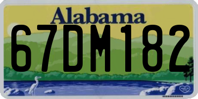 AL license plate 67DM182