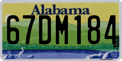 AL license plate 67DM184