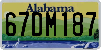 AL license plate 67DM187