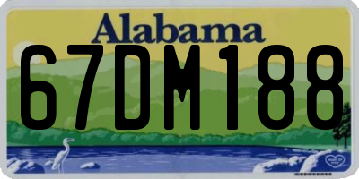 AL license plate 67DM188