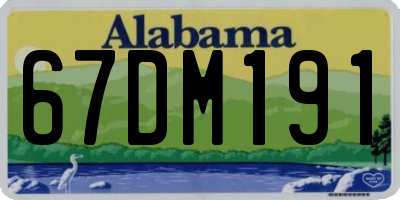 AL license plate 67DM191