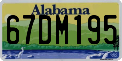 AL license plate 67DM195
