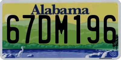 AL license plate 67DM196