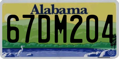 AL license plate 67DM204