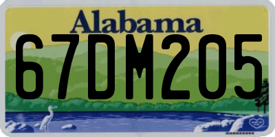 AL license plate 67DM205