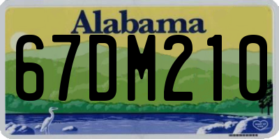 AL license plate 67DM210