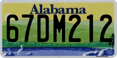 AL license plate 67DM212