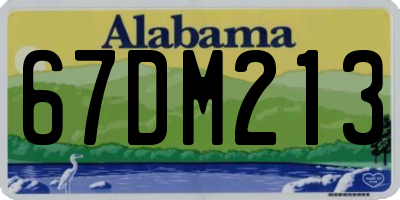 AL license plate 67DM213