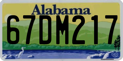 AL license plate 67DM217
