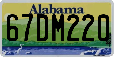 AL license plate 67DM220