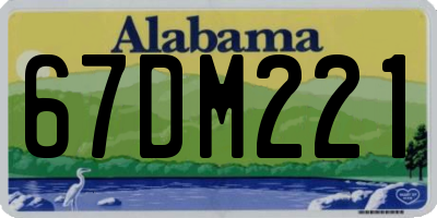 AL license plate 67DM221