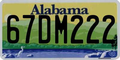 AL license plate 67DM222