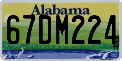 AL license plate 67DM224