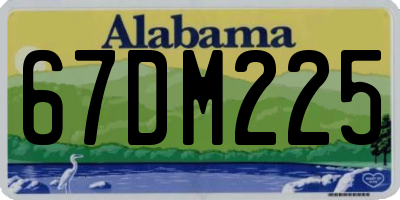 AL license plate 67DM225