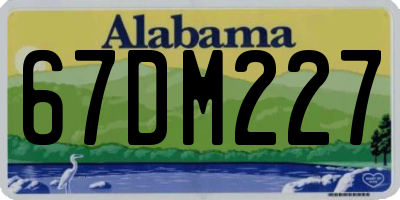 AL license plate 67DM227