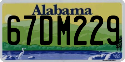AL license plate 67DM229