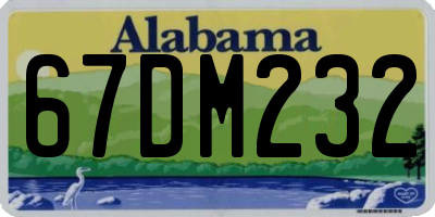 AL license plate 67DM232