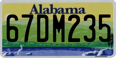 AL license plate 67DM235