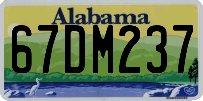 AL license plate 67DM237