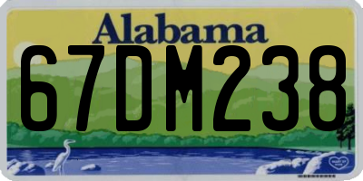 AL license plate 67DM238