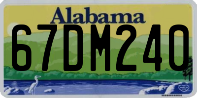 AL license plate 67DM240