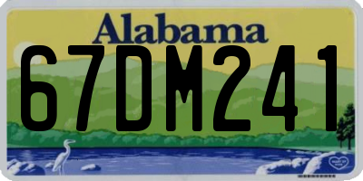 AL license plate 67DM241