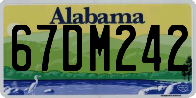 AL license plate 67DM242