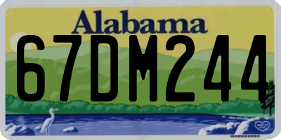 AL license plate 67DM244