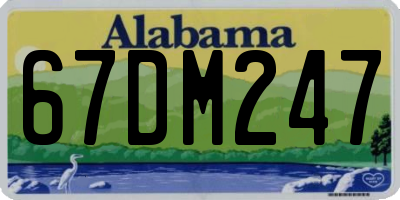 AL license plate 67DM247