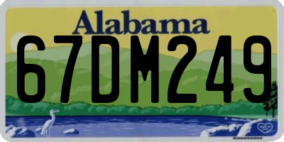 AL license plate 67DM249