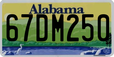 AL license plate 67DM250