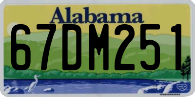 AL license plate 67DM251