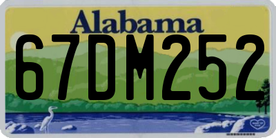 AL license plate 67DM252