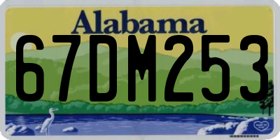 AL license plate 67DM253