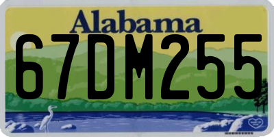 AL license plate 67DM255