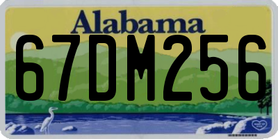 AL license plate 67DM256