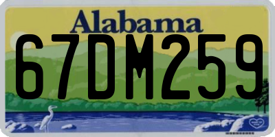 AL license plate 67DM259